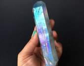 RESERVED FOR KELLEY! -Large Aqua Aura Quartz Point- Large Aqua Aura- Aqua Aura Wand- Aura Quartz