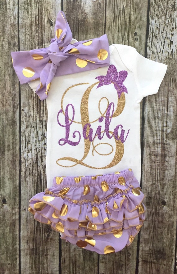 Personalized Monogram Onesie Sparkle Baby Girl by BellaPiccoli