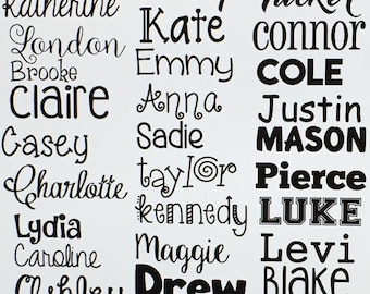 Name Decal - Name Vinyl Decal - Vinyl Decal - Label - Vinyl Name Decal - Outdoor Vinyl Decal - Decal -Monogram Decal - Decal - Label