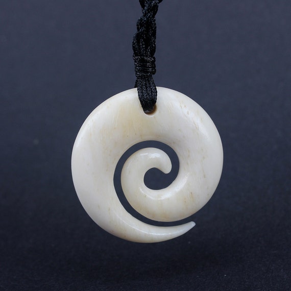 Free Shipping - Maori Koru Pendant NZ Necklace Carving Jewelry New ...