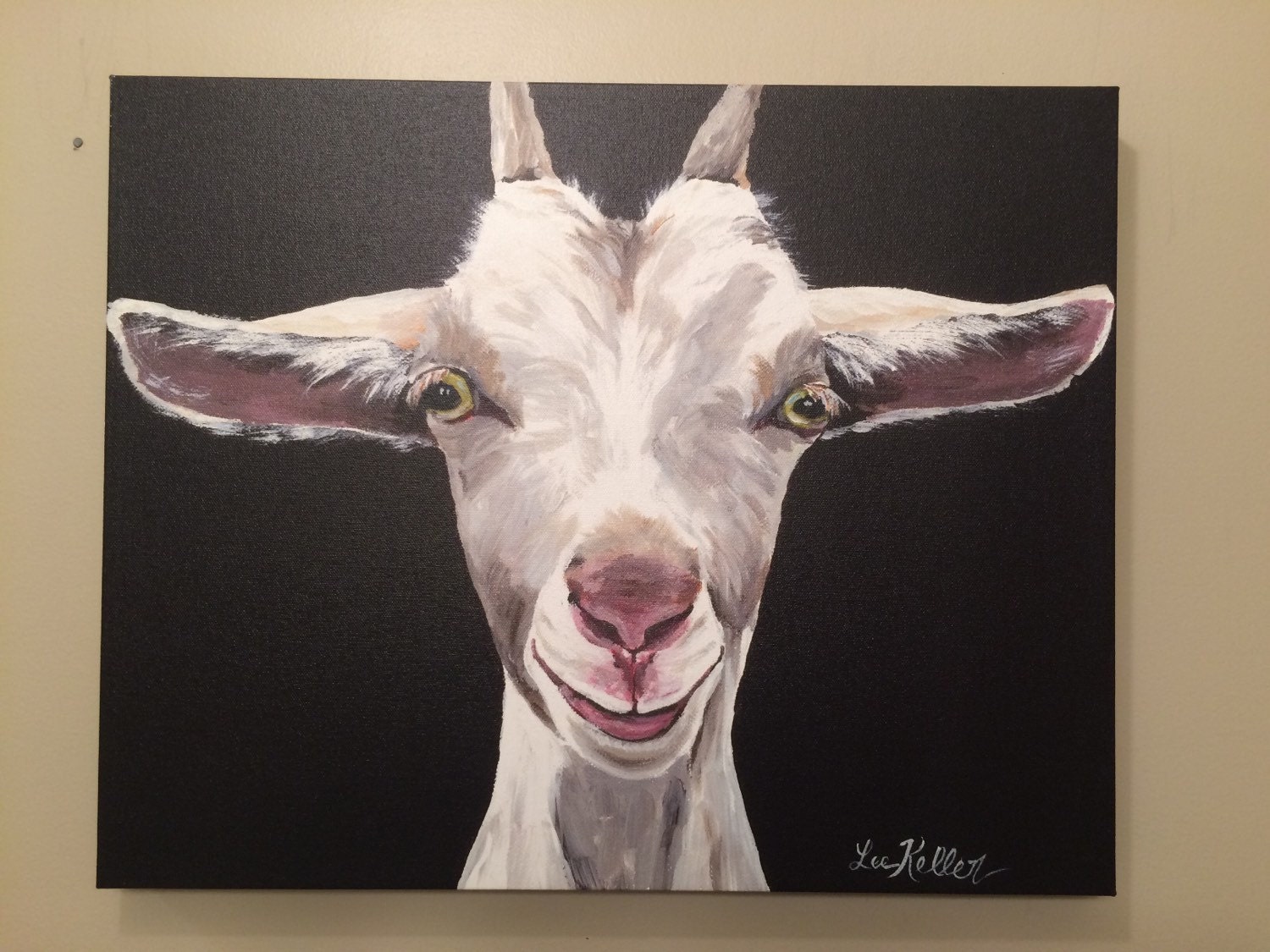 Goat on Canvas Goat art print from original canvas goat