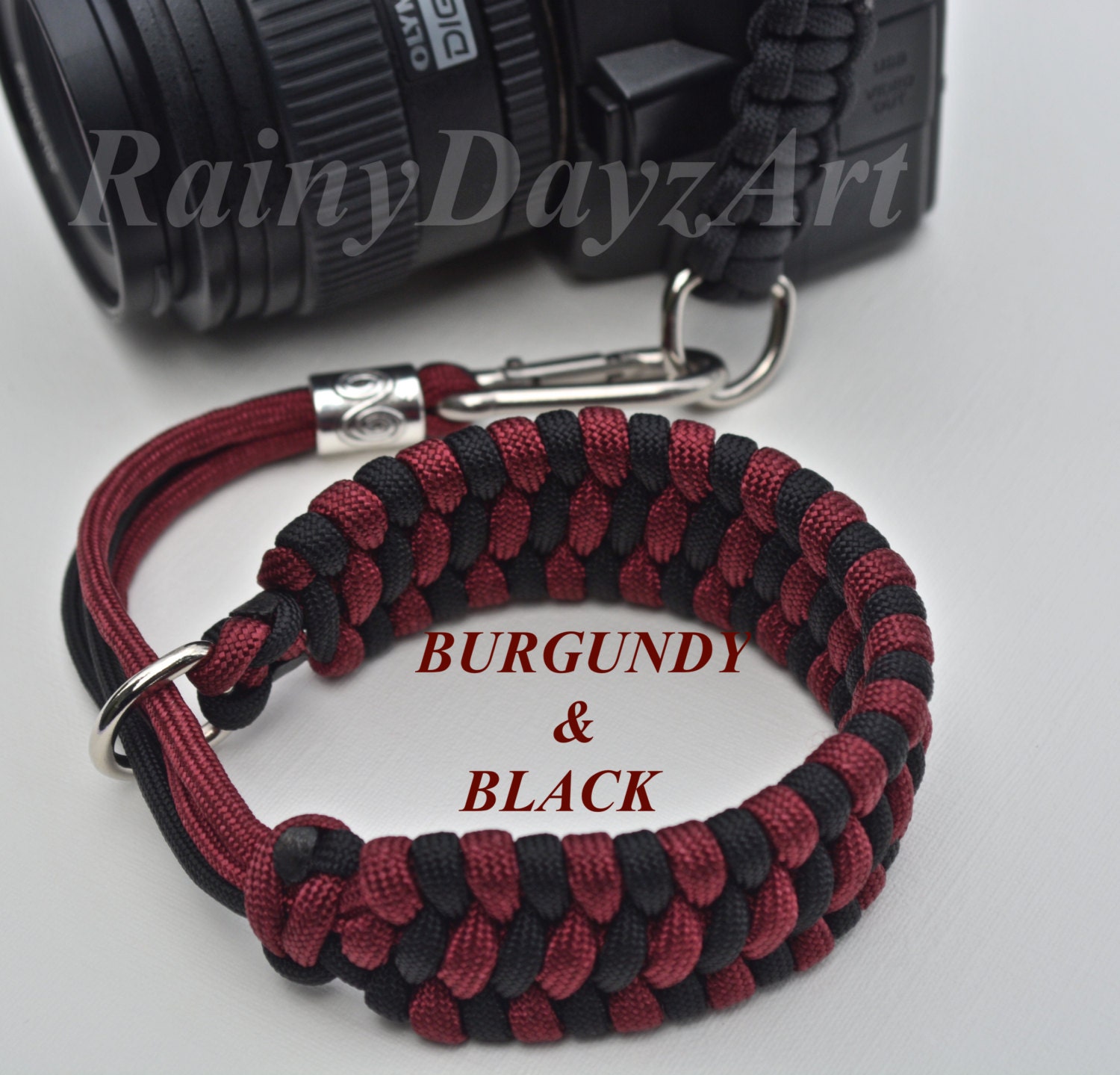 DSLR Paracord Wrist Camera Strap Handmade by RainyDayzArt on Etsy