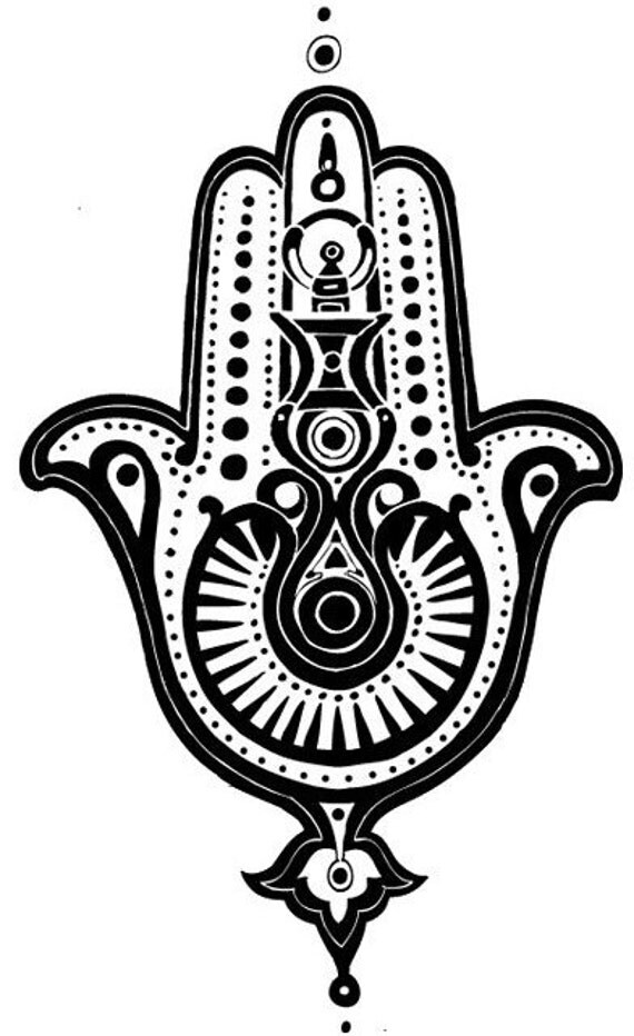 Hamsa hand Temporary Tattoo