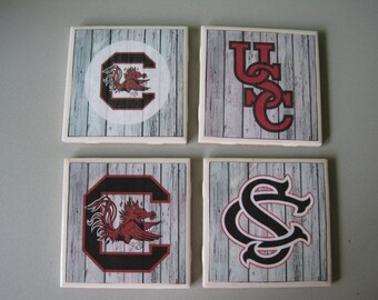 University of South Carolina Ceramic Tile Coasters - Set of 4