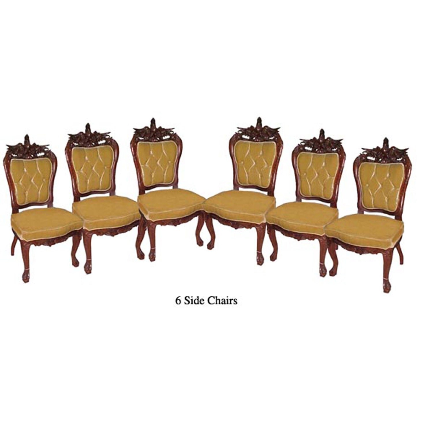 2137 Fabulous 6Piece Carved Eagle Chair Set c. 1885 Haute Juice