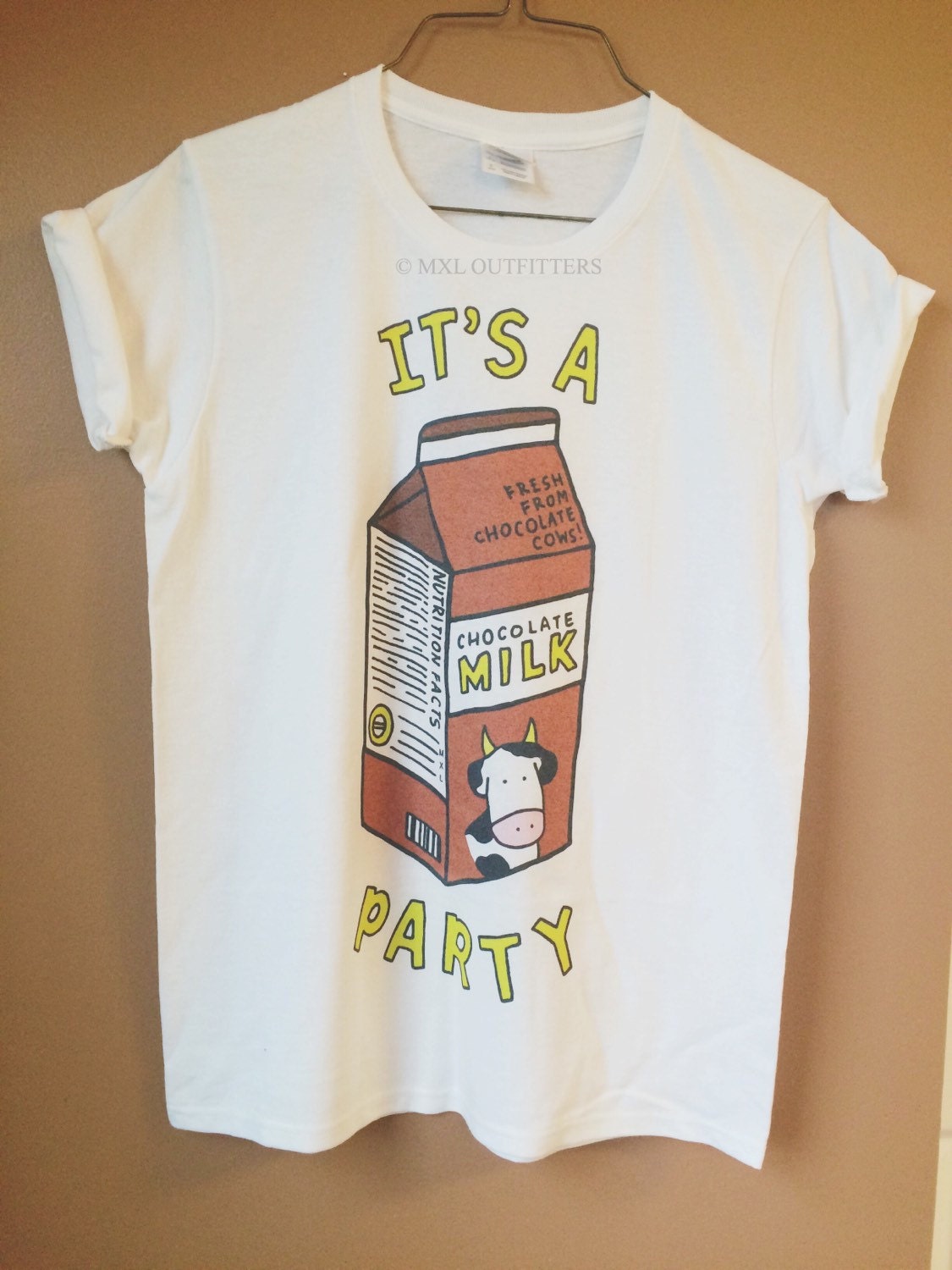 Chocolate Milk Party T-Shirt Â© Design by Euclea Tan