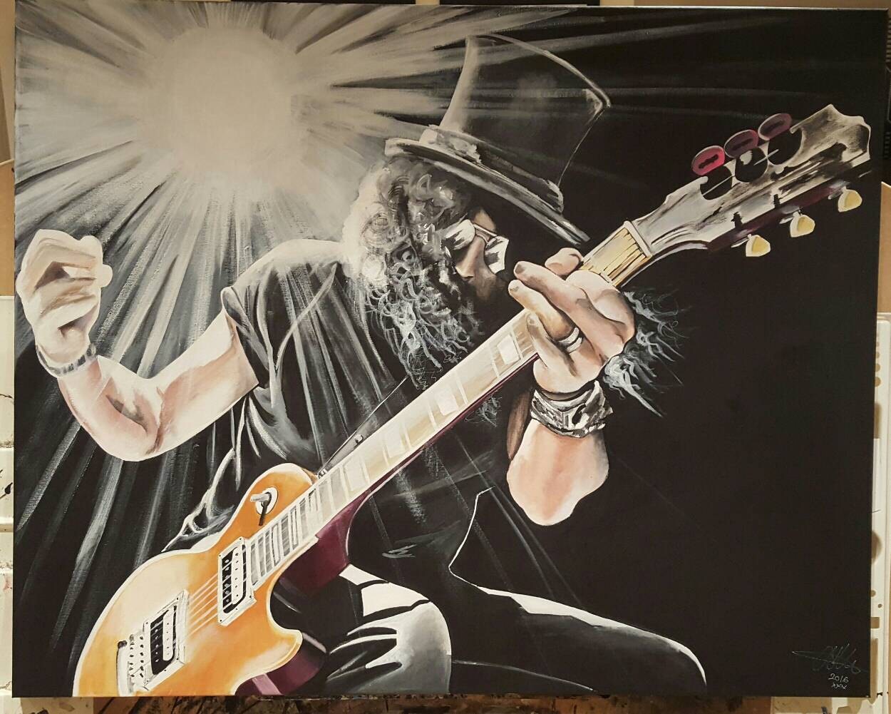 Slash Velvet Revolver Snake Pit Guns N Roses by Leawilliamsart