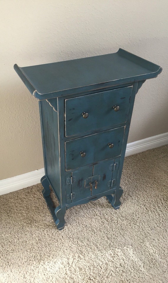 Refurbished vintage nightstand. Orginal color by Laylastreasure