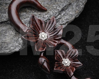 Pair Of Sono Wood Angel Wing Hangers Tapers Plugs Gauges