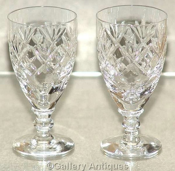 Two vintage Webb Corbett Georgian Pattern Crystal Cut Glass 4