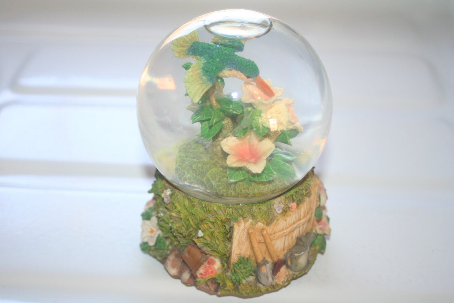 Vintage Musical Hummingbird Snow Globe by VintageCastaways on Etsy