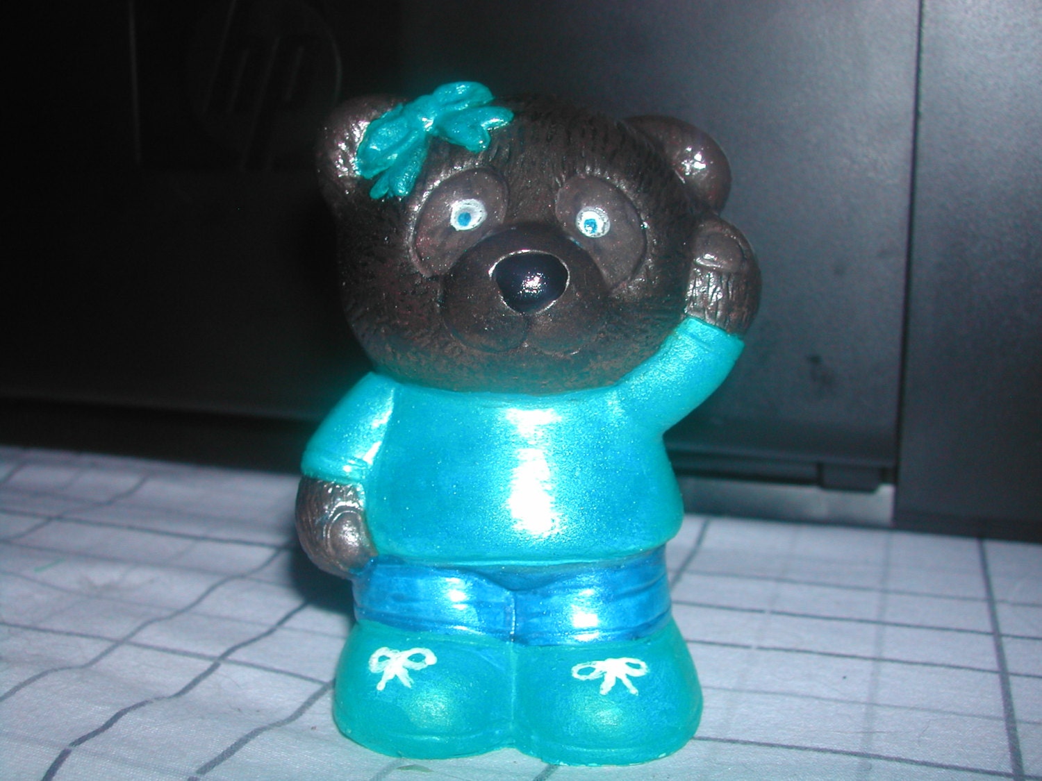 Ceramic Teddy Bear Figurine Teddy Bear by NAESBARGAINBASEMENT