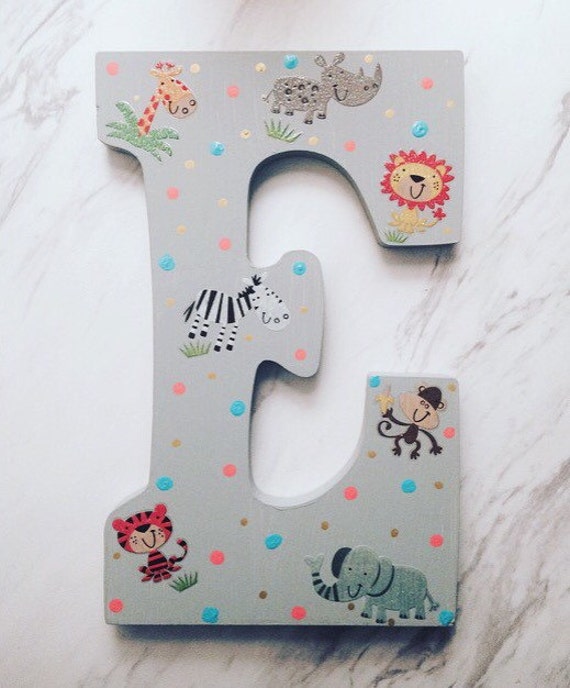 Items similar to Custom Wooden Name/Initial wall art, children's room