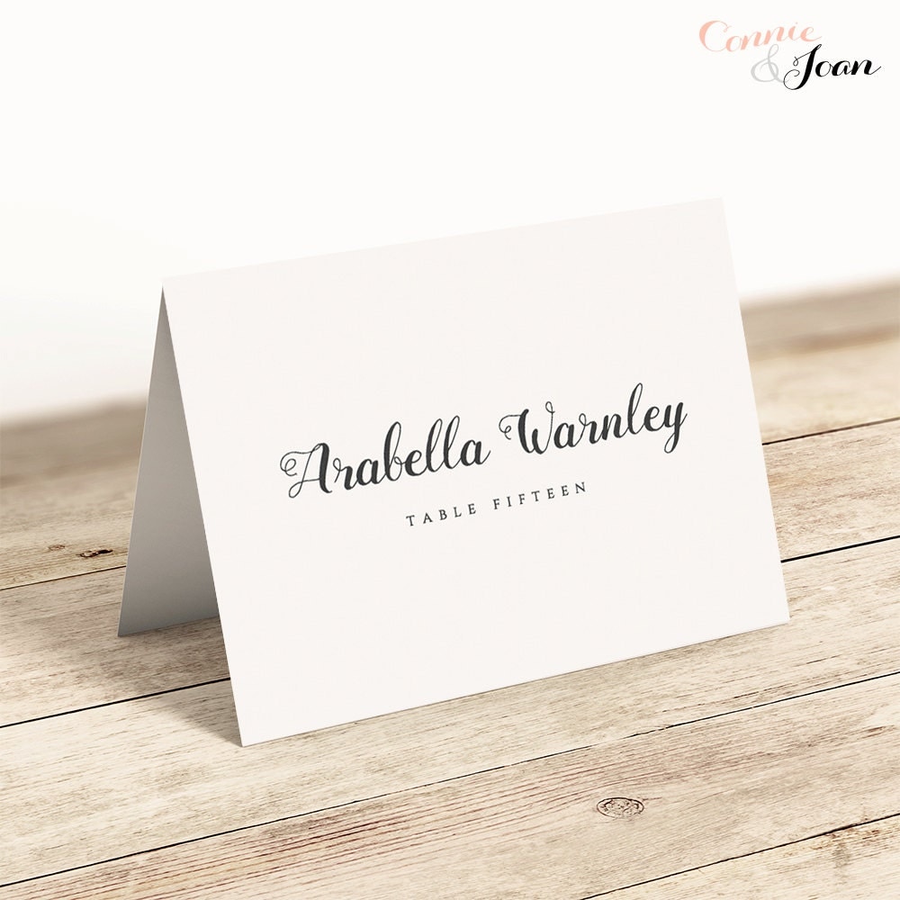 Table Place Card Template Free Download