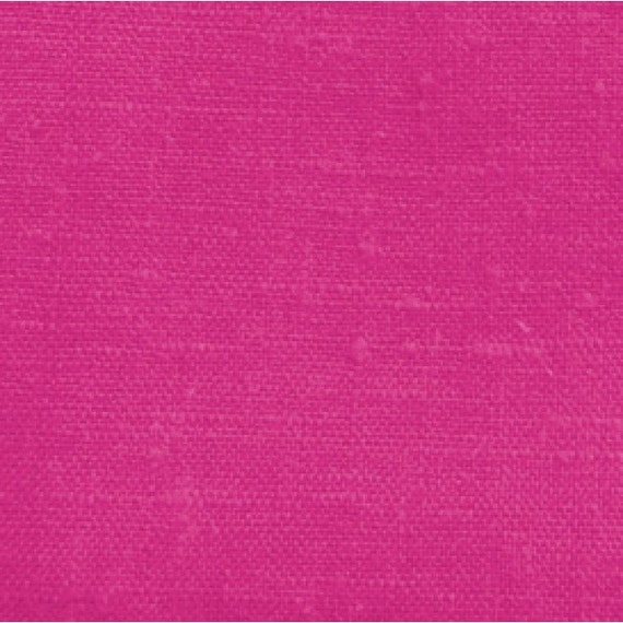 Plain Hot Pink Linen Fabric Pink Home Decor Pink by OOMFinteriors