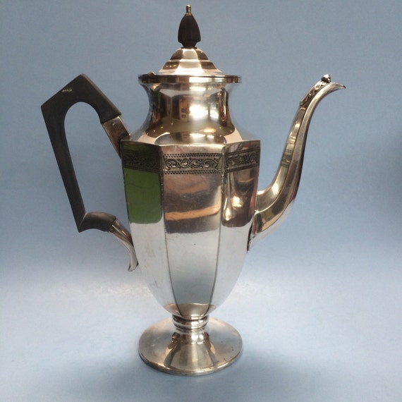 Vintage William Hutton & Sons Silverplate Coffee Pot Server