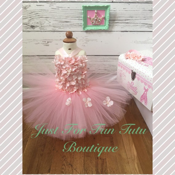 Light pink baby tutu dress with headband baby dress pink