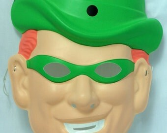 DC Comics The Riddler Vintage Halloween Mask Batman Villain Rubies Y129