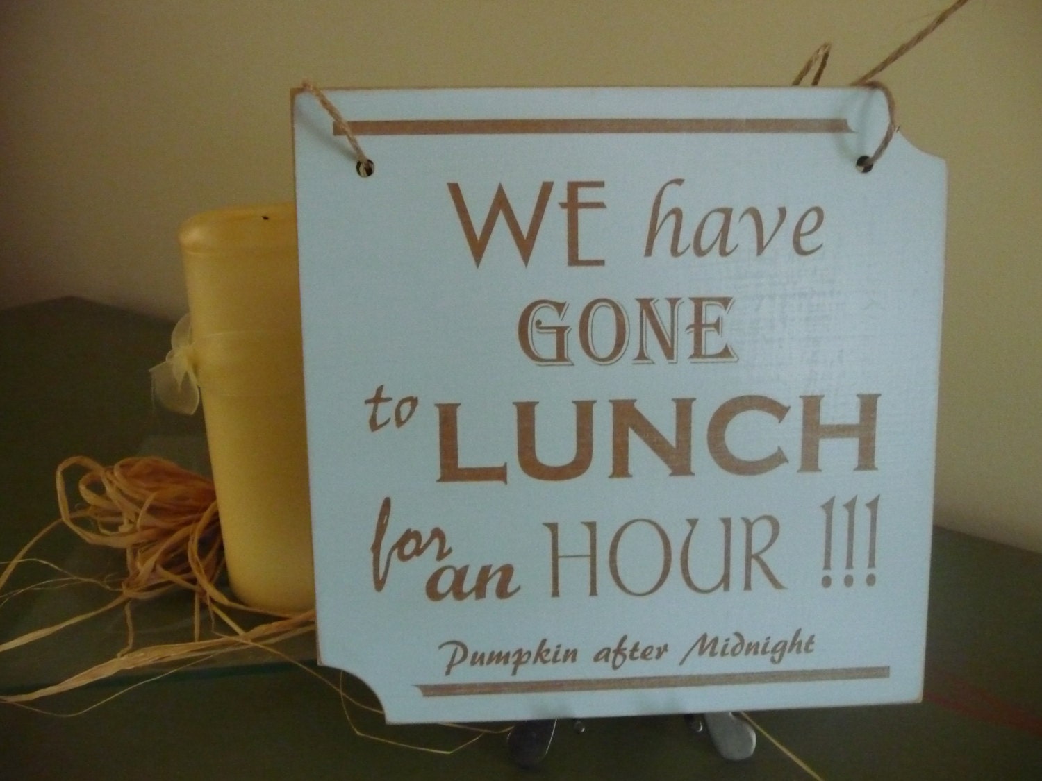 lunch break sign for office