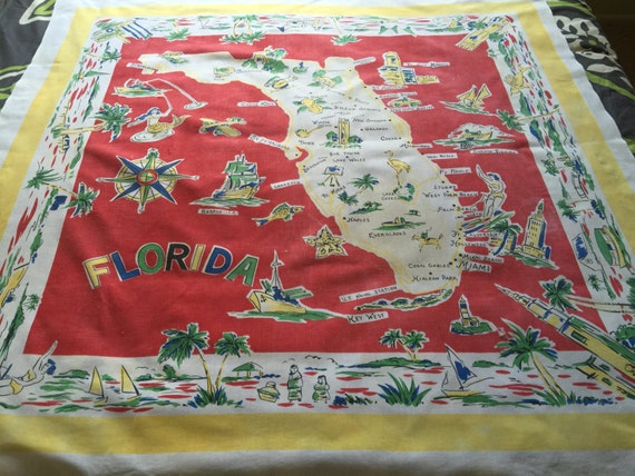 Vintage Florida Tablecloth 8