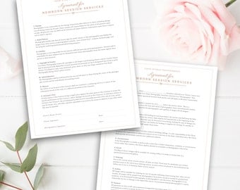 Newborn Photography Contract Template, Newborn Photographer Business Forms, Photoshop Download - INSTANT DOWNLOAD