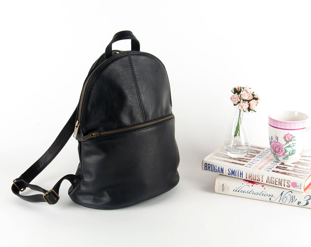 Leather Bag Black Leather Bag Backpack Bag Women by mochabags
