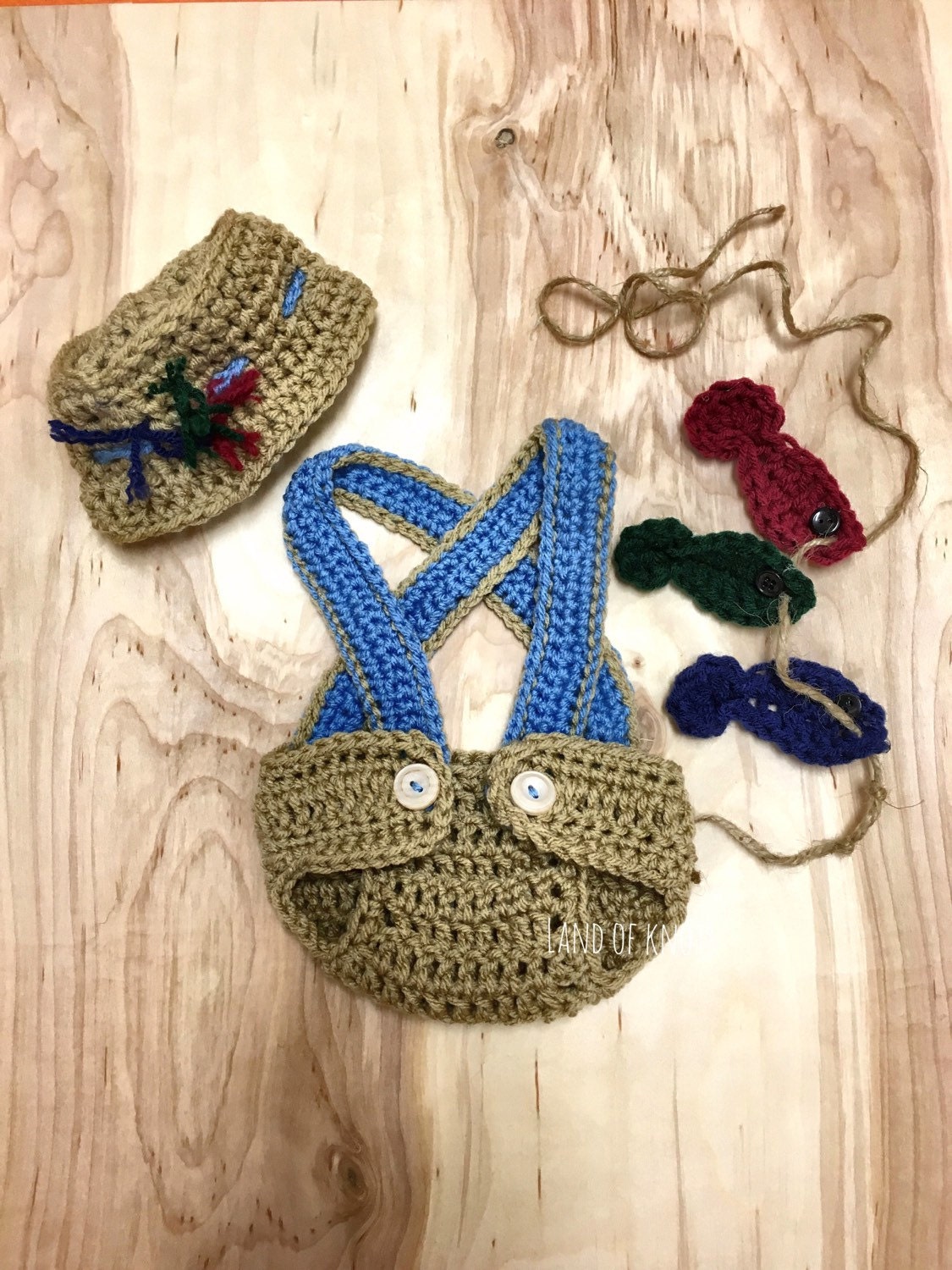 Crochet fisherman newborn outfit baby fisherman outfit
