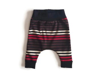 Baby harem pants, striped harem pants for toddler baby, baby shower gift, gender neutral baby clothes, trendy baby clothes