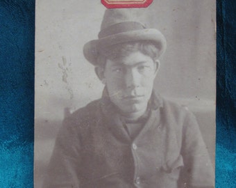 1900 arrest mug crime burglary ANTIQUE CDV