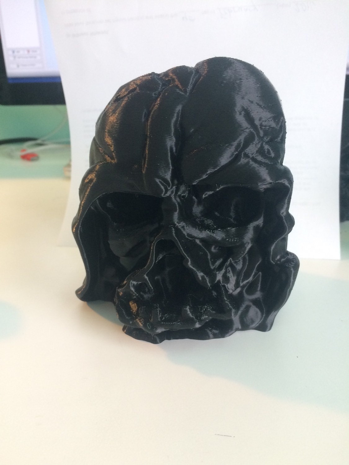 Melted Darth Vader helmet Star Wars the force awakens episode