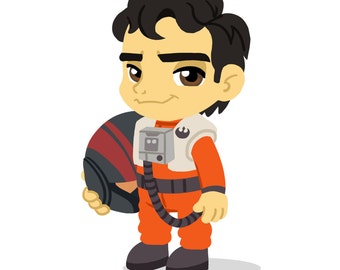 Wittle Poe Dameron Print