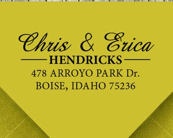 Return Address Stamp, Calligraphy Address Stamp, Self Inking Address Stamp