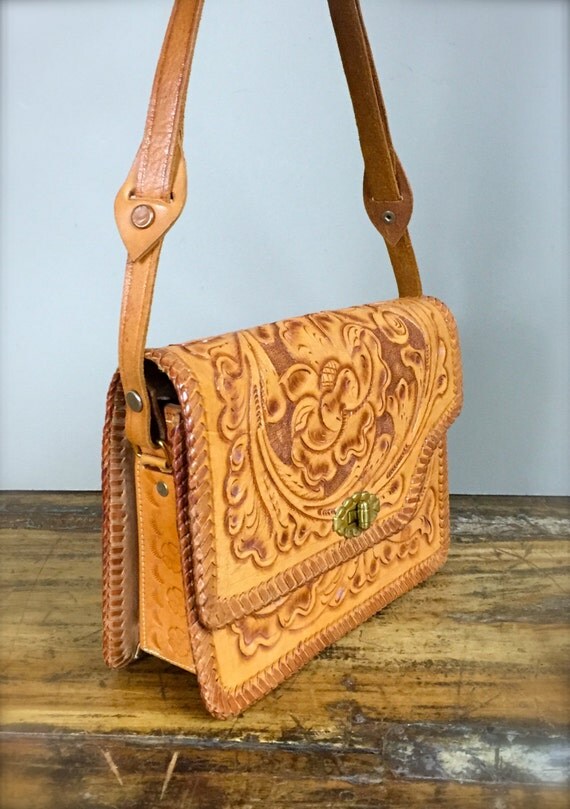 tooled leather purse straps