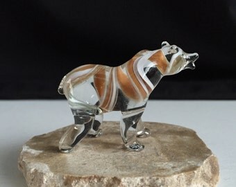 Handblown Glass Bear Sculpture