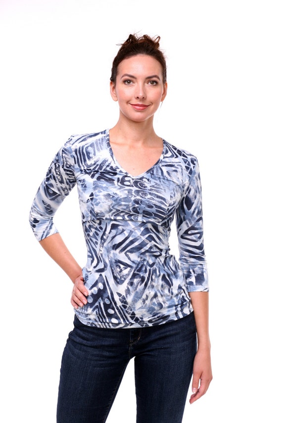 Breastfeeding Top Nursing Top Nursing Cover Up Blue