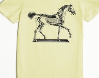 Women's T-shirt - Women's Horse Tshirt - Horse Skeleton Shirt - graphic tee