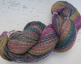 Hand Spun Yarn 487 Yards Superwash Merino Seacell Banana Heavy Dk Weight