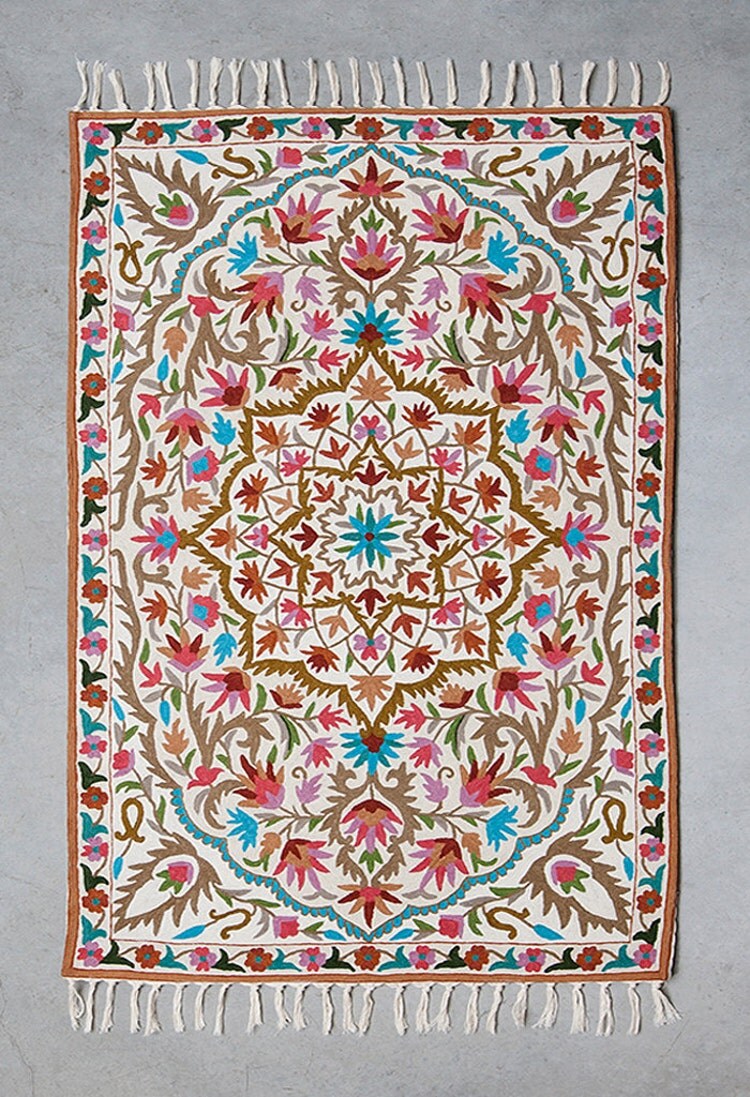 Floral area rugs 3x5 area rug cool rugs rugs by Carpetism on Etsy