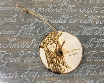 Personalized Christmas Ornaments, Engraved Ornament, Christmas Tree Decoration, Engraved Christmas Ornament, Couples Gift, Wedding Gift