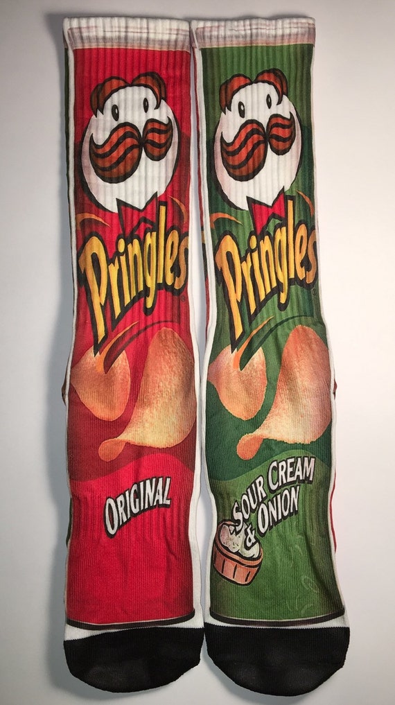 Pringles socks by Instasox on Etsy