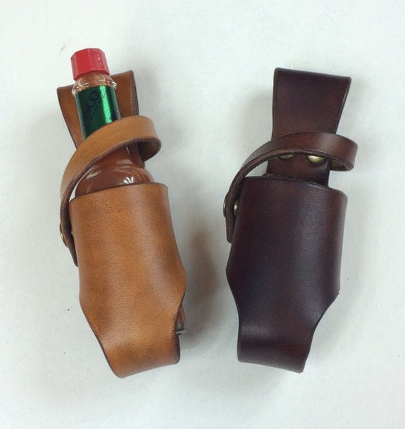 Leather Hot Sauce Holster 2oz