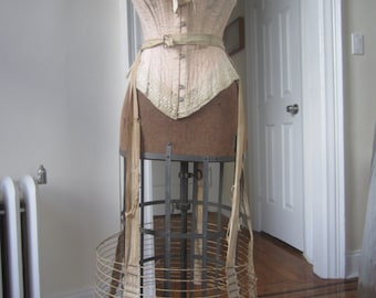 Antique victorian Bustle wire hoop skirt #4