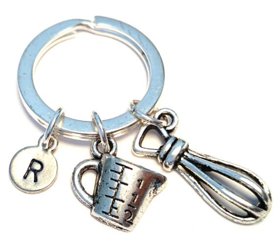 Baking Keychain Custom Keychain Custom Key Ring Beaker Mug