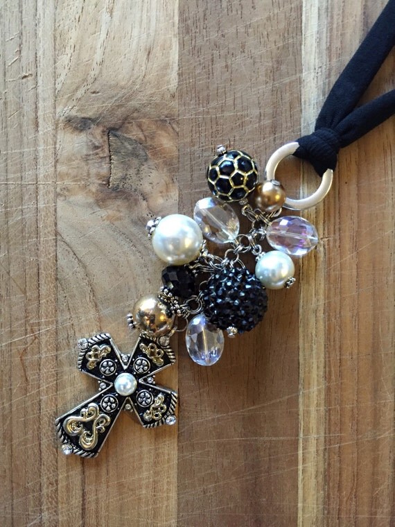 Cross Ornament for Rear View Mirror Car Charm Rearview Cute