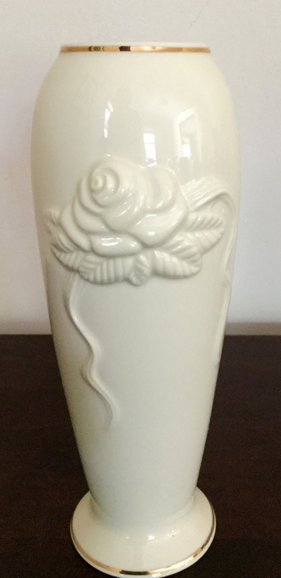 Items similar to Vintage Lenox White Vase Rose Vase by Lenox