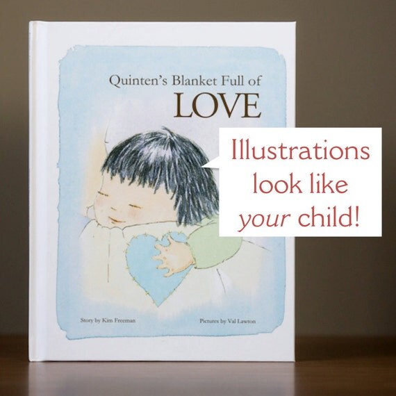 Personalized Children's Book Blanket Full of Love BOY.