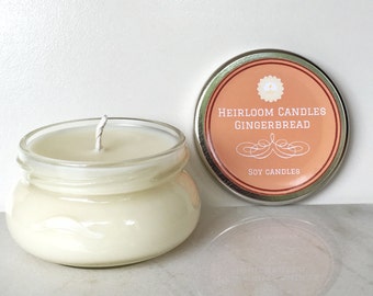 Gingerbread Scented Soy Candle - Holiday Candle - Christmas Candle - Seasonal Candle - Food Candle - Cinnamon Candle - Vanilla Candle