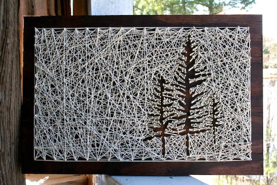 Small White Pine Tree String Art Tree String Art String