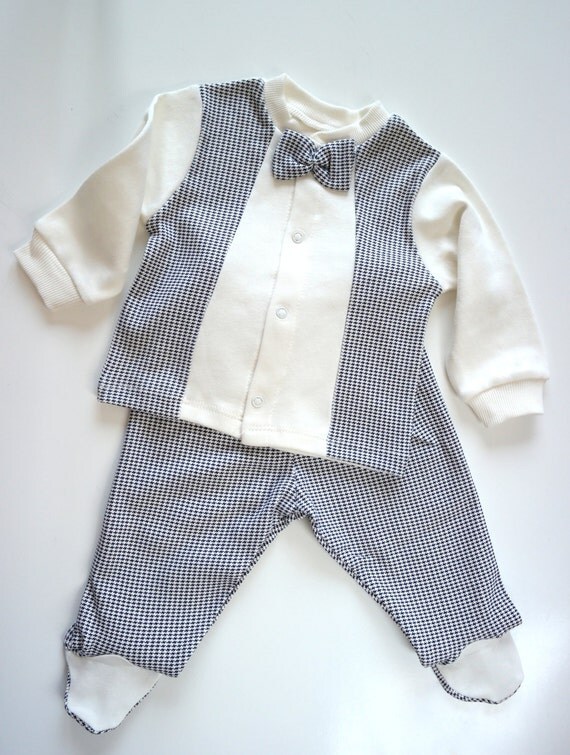Baby Boy Clothes Baby bow Tie With Vest new by happybrthdybaby