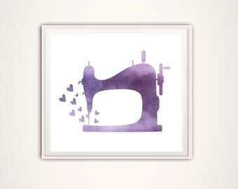 Sewing Machine Print - Craft Room Art, Sewing Machine Art, Gift for Quilters, Craft Room Wall Decor, Sewing Room Art, Sewing Room Sign